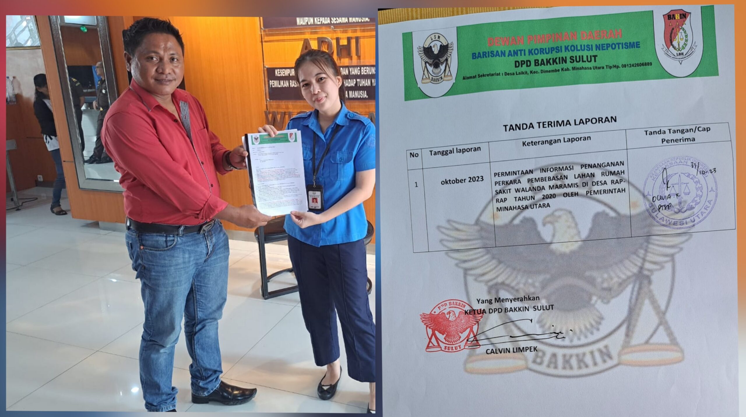 Dugaan Pelanggran Lahan RWM Minut, BAKKIN Sulut Calvin Limpek Minta Penanganan Hukum yang Lebih Tinggi GridArt_20231105_145533266